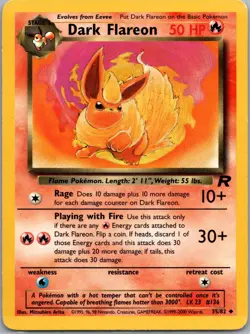 Dark Flareon 35/82 - Pokemon TCG Team Rocket - Non Holo - Uncommon - LP - Image 1