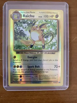Pokemon TCG XY Evolutions Raichu 36/108 Reverse Holo Rare Card 2016 - Image 1