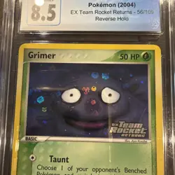 CGC 8.5 Grimer EX Team Rocket Returns 56/109 Reverse Holo Stamped Pokemon Card - Image 3