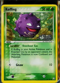Koffing 61/109 C Team Rocket Returns Pokemon Reverse Holo LP - Image 1