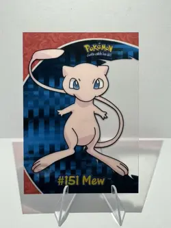 2000 TOPPS POKEMON TV ANIMATION CLEAR CARDS MEW #PC 7 EX/NM - Image 1