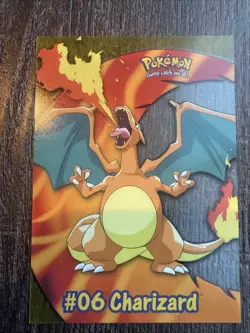 Charizard #06 PC3 Clear Topps TV Animation 2000 Pokemon Card Clear Plastic MP - Image 1
