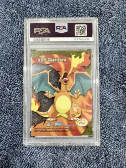 PSA 9 Charizard PC3 2000 Topps Pokemon TV Animation Clear Card Mint - Image 2