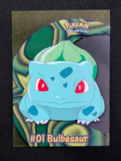 2000 Topps Pokemon TV Animation Edition Series 2 Bulbasaur Clear #PC2 Blue Logo - Image 1