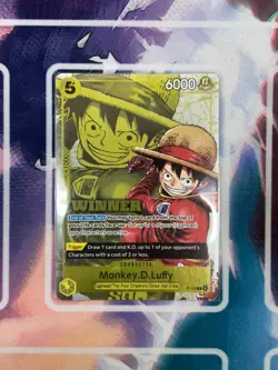 One Piece CCG Monkey D. Luffy Promo P-106 Character Card English 6000 Power - Image 1