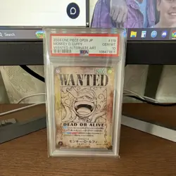 2024 One Piece Card Game JP Monkey D. Luffy Wanted OP09-119 Alt Art PSA 10 - Image 1