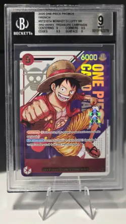 One Piece Card Monkey D. Luffy ST21-014 3rd Anniversary Treasure EN - BGS 9 - Image 1