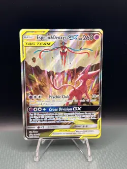 Espeon Deoxys GX SM240 Tag Team Black Star Promo Sun Moon Pokemon TCG - Image 1