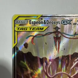 Espeon & Deoxys GX TAG TEAM Promo Holo SM240 English Pokemon TCG MP - Image 2