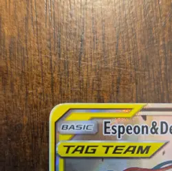 Espeon & Deoxys GX TAG TEAM Promo Holo SM240 English Pokemon TCG MP - Image 3