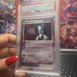 2003 POKEMON EX RUBY & SAPPHIRE #101 MEWTWO EX-HOLO PSA 8 - Image 3