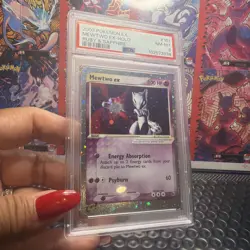 2003 POKEMON EX RUBY & SAPPHIRE #101 MEWTWO EX-HOLO PSA 8 - Image 4