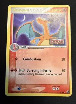 Charizard 6/108 Reverse Holo EX Power Keepers Pokemon TCG Damaged DMG 2007 - Image 1