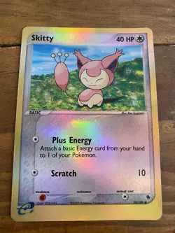 Skitty 70/109 EX Ruby & Sapphire Reverse Holo Pokemon TCG HP - Image 1