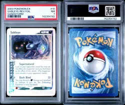 2003 Pokemon EX Sableye 10/100 NM Sandstorm Reverse Holo PSA 7 - Image 3