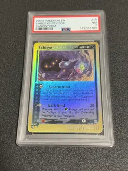 2003 Pokemon EX Sableye 10/100 NM Sandstorm Reverse Holo PSA 7 - Image 4