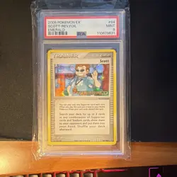 Pokemon TCG 2005 EX Emerald Scott 84/106 Reverse Holo Trainer PSA 9 - Image 1