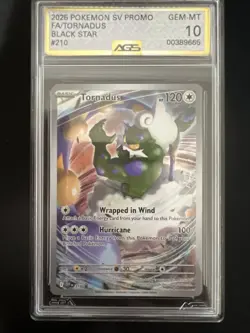 Tornadus 210 Sv: Scarlet & Violet Promo Cards Holo AGS GEM MINT - Image 1
