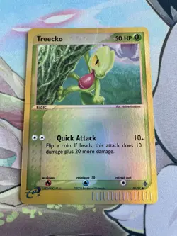 Treecko 80/97 EX Dragon Reverse Holo Common Pokemon Card DMG - Image 1