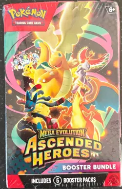 Pokemon TCG Mega Evolution Ascended Heroes Booster Bundle 6 Packs Sealed - Image 1