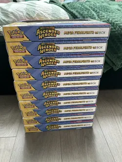 POKEMON TCG Ascended Heroes Ex Boxes Mega Feraligatr - 10x NEW SEALED UNOPENED - Image 1