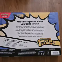 Pokemon TCG Mega Feraligatr ex Box Mega Evolution—Ascended Heroes English 6+ - Image 2