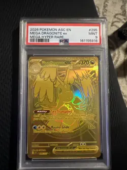 2026 Pokemon Mega Evolution Ascended Heroes Mega Dragonite EX #295 PSA 9 Mint - Image 1