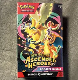 Pokemon TCG Mega Evolution—Ascended Heroes Booster Bundle 6 Packs 60 Cards - Image 1