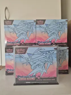 Chaos Rising Pokemon Center Elite Trainer Box ETB SEALED WITH ACRYLIC CASE - Image 1