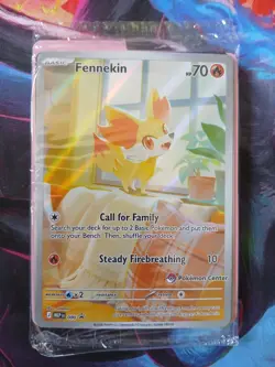 Pokemon TCG Fennekin Pokemon Center Stamped Promo Sealed From Chaos Rising ETB - Image 1