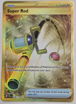 Super Rod Hyper Rare SV02: Paldea Evolved 276/193 NM Holo Pokemon Card TCG - Image 1