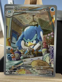 Pokemon TCG Quaxwell Holo Illustration Rare Card Paldea Evolved Near Mint - Image 1