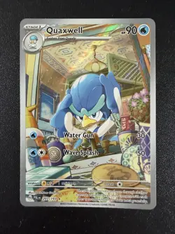 Pokemon TCG Quaxwell Holo Illustration Rare Card Paldea Evolved Near Mint - Image 3