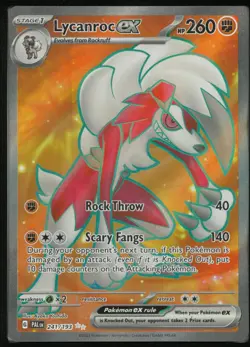 Lycanroc ex 241/193 Ultra Rare Paldea Evolved Pokemon Holo Near Mint - Image 1