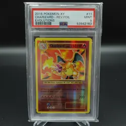 PSA 9 MINT POKEMON CHARIZARD REVERSE HOLO RARE XY EVOLUTIONS 2016 #11 CARD - Image 1