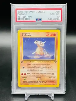 G2U 1999 Pokemon Fossil Set 1ST EDITION Cubone Common Card 5062 PSA 10 - Image 1