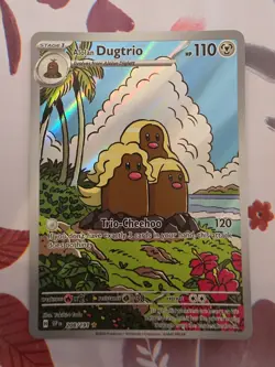 Pokemon TCG Alolan Dugtrio Card S&V Surging Sparks 208/191 Illustration Rare NM+ - Image 1