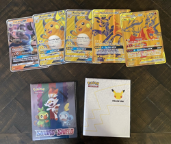 Jumbo Oversized POKEMON CARD LOT 35+ With Two Binders Celebrations & More Sets - Image 1