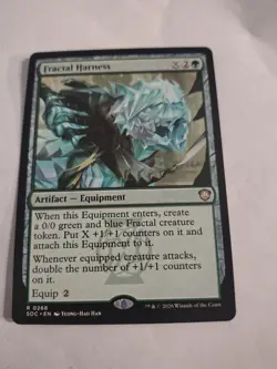 Magic The Gathering Commander Secrets of Strixhaven Fractal Harness rare exc con - Image 1