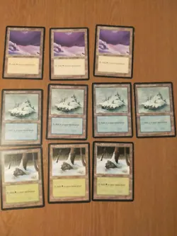 10 Snow-covered lands from Magic: the Gathering: Ice Age - Image 1
