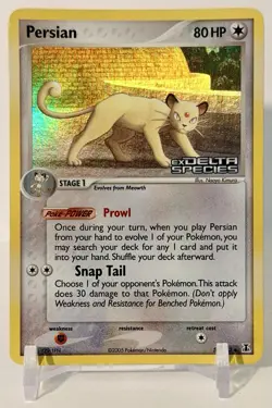 Persian 50/113 Ex Delta Species Stamped Holo Uncommon 2005 Pokemon TCG LP - Image 1