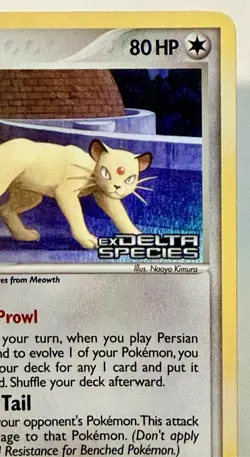 Persian 50/113 Ex Delta Species Stamped Holo Uncommon 2005 Pokemon TCG LP - Image 3