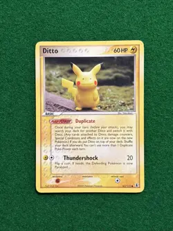 2005 Ditto Pikachu 63/113 EX Delta Species Non-Holo Pokemon Card - Image 1