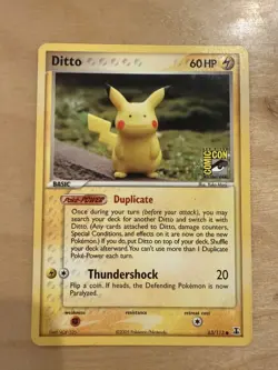 Pokemon Delta Species Ditto (Pikachu) Comic Con Promo Card 63/113 - Vintage Rare - Image 1