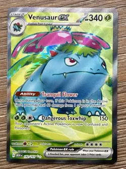 Venusaur ex 182/165 Sv: Scarlet & Violet 151 Holo Ultra Rare Near Mint - Image 1