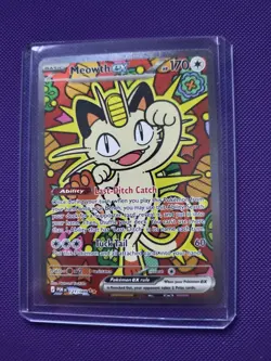 Pokemon TCG Meowth ex 121/088 SIR Special Illustration Rare Perfect Order POR NM - Image 1