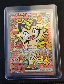 Pokemon TCG Meowth Ex SIR 121/088 (PO) Special Illustration Rare Mint Pulled 8/1 - Image 1