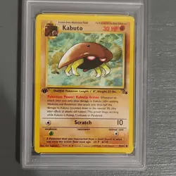 PSA 7 Pokemon TCG Kabuto 50/62 Fossil 1st Edition Regular English 1999 - Image 2