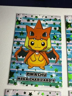Rare Green Star Pokemon Card Database Christmas Set Poncho Pikachu FULL SET! - Image 2