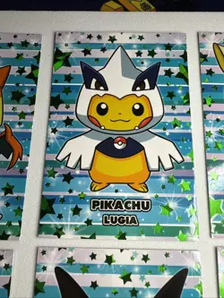 Rare Green Star Pokemon Card Database Christmas Set Poncho Pikachu FULL SET! - Image 3